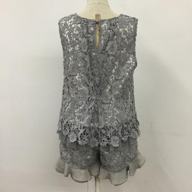 ダズリン dazzlin セットアップ セットアップ 021610401301 ノースリーブカットソー ショートパンツ 総レース M レース柄 灰 / グレー / レディース USED 古着 中古 10118573