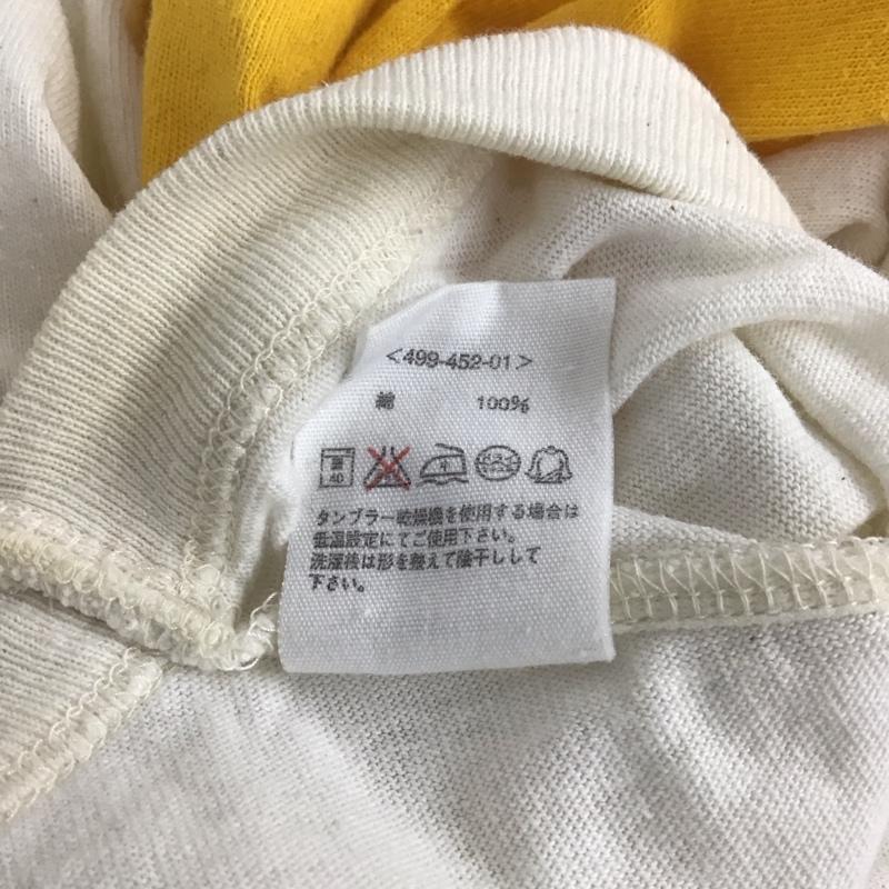 マジェスティック MAJESTIC カットソー 七分袖 ラグランTシャツ 七分丈 プリントTシャツ クルーネックカットソー プリント 白 / ホワイト / X 黄 / イエロー / メンズ USED 古着 中古 10106608