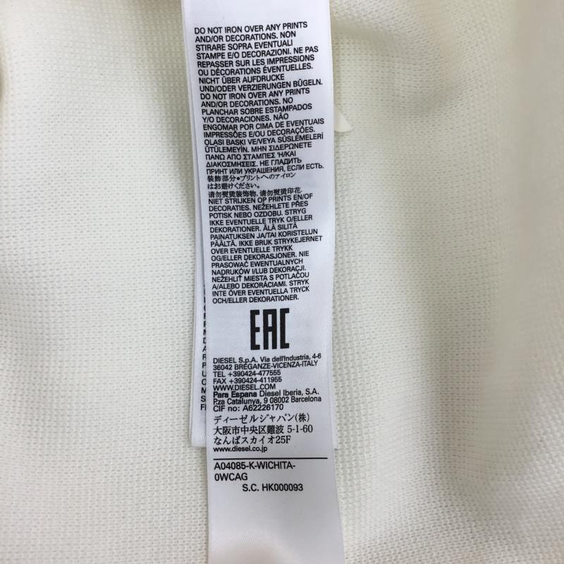 ディーゼル DIESEL ニット、セーター 半袖 L 白 / ホワイト / X 黄 / イエロー / X 青 / ブルー / メンズ USED 古着 中古 10133595