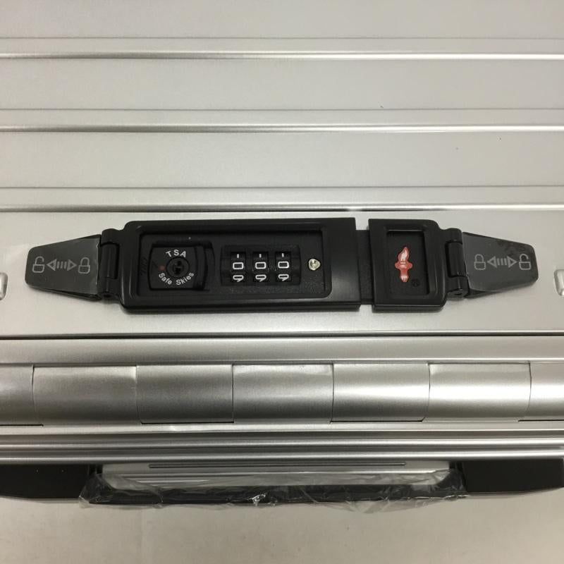 アンドフラット &.FLAT スーツケース、トランク スーツケース、トランク FL14-4-00001 折りたたみ ハードキャリーバッグ キャリーケース 箱有 ロゴ、文字 銀 / シルバー / メンズ USED 古着 中古 10137512