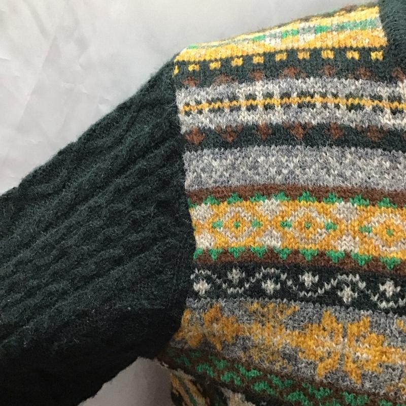 ジム gim ニット、セーター 長袖 長袖ニットカットソー ニット セーター クルーネックニット M 総柄 マルチカラー / マルチカラー /  メンズ USED 古着 中古 10113243