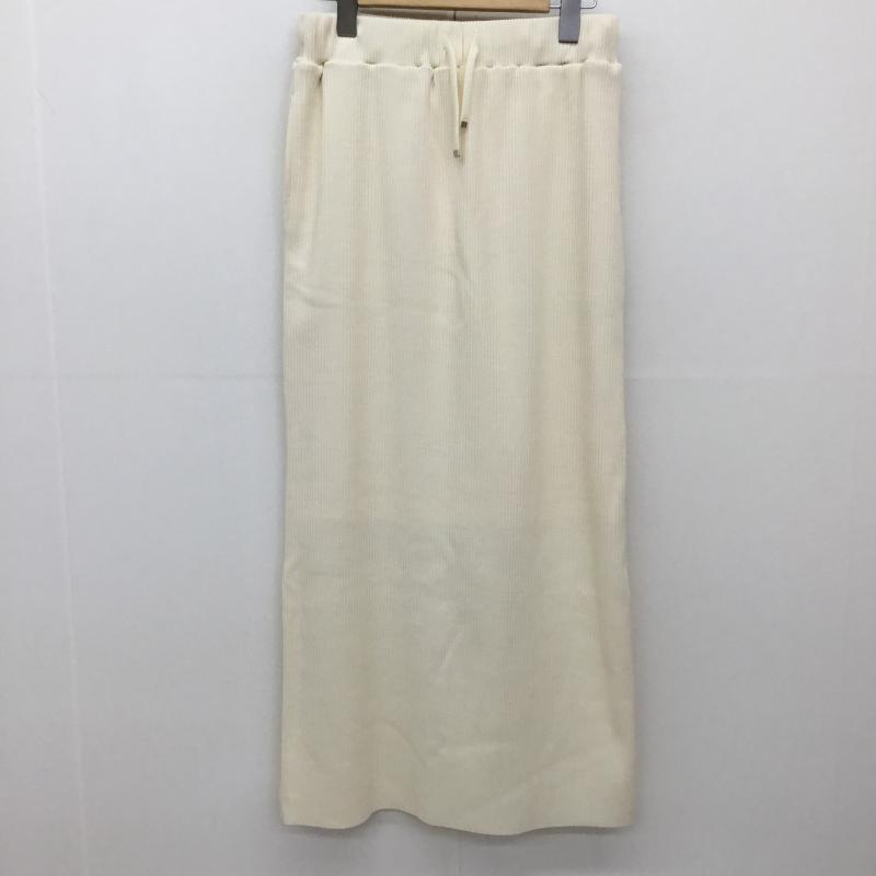 ローリーズファーム LOWRYS FARM スカート ロングスカート FREE 無地 オフホワイト / オフホワイト / レディース USED 古着 中古 10134756