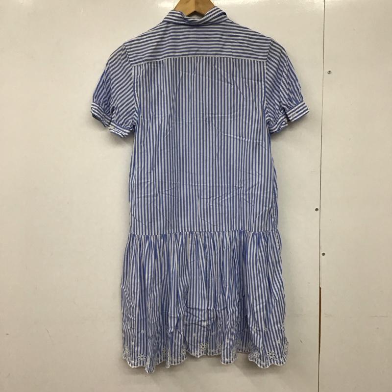 ポロラルフローレン POLO RALPH LAUREN ワンピース ミニスカート ストライプ 白 / ホワイト / X 水色 / ライトブルー /  レディース USED 古着 中古 10131971