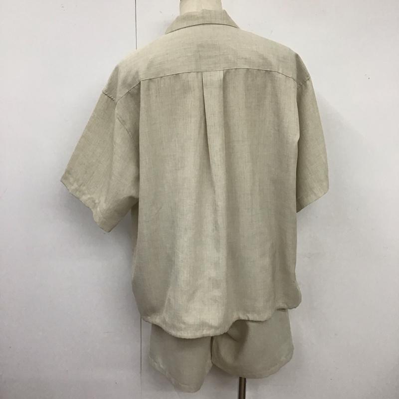 フリークスストア FREAK S STORE セットアップ セットアップ 半袖シャツ ハーフパンツ 2点セット セットアップ L 無地 ベージュ / ベージュ /  メンズ USED 古着 中古 10125748