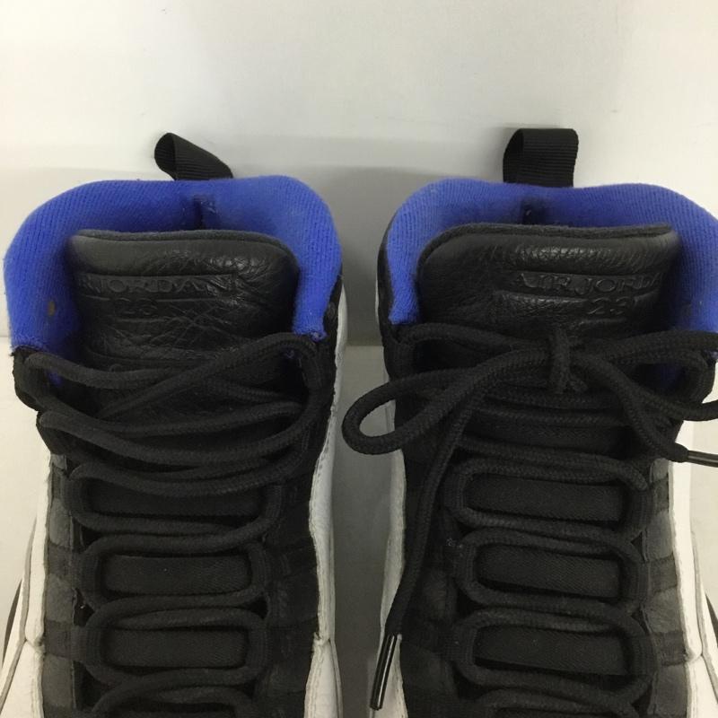 ナイキ NIKE スニーカー スニーカー 310805-108 AIR JORDAN 10 RETRO 28cm 28.0cm ワンポイント 白 / ホワイト / X 黒 / ブラック / X 青 / ブルー / メンズ USED 古着 中古 10125088