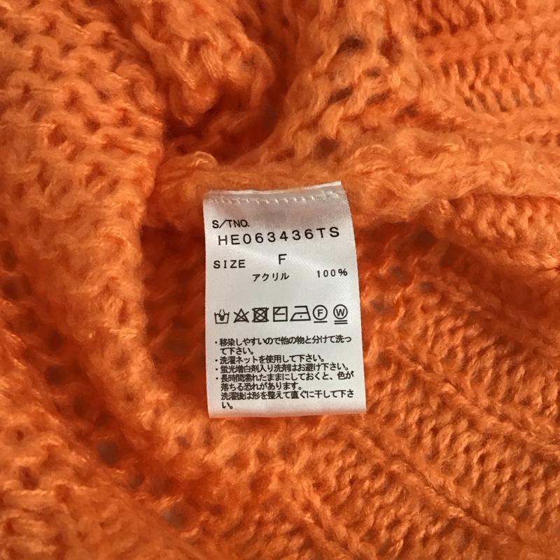 ヘザー Heather ニット、セーター 長袖 長袖ニットカットソー ニット セーター Vネックニット FREE 無地 橙 / オレンジ / レディース USED 古着 中古 10123747