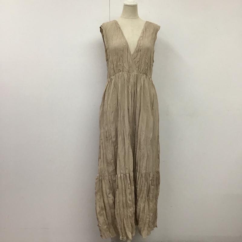 ダブルクローゼット w closet ワンピース ロングスカート ノースリーブロングワンピース フレアスカートワンピース 無地 ベージュ / ベージュ / レディース USED 古着 中古 10115996