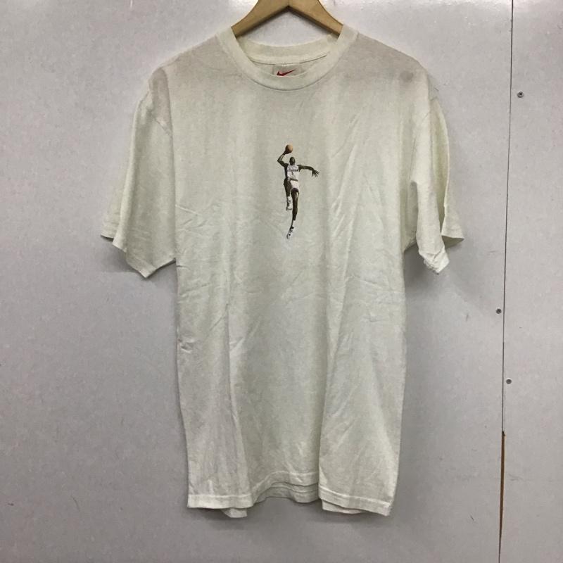 ナイキ NIKE Tシャツ 半袖 半袖カットソー プリントTシャツ クルーネックカットソー M プリント 白 / ホワイト / メンズ USED 古着 中古 10138747