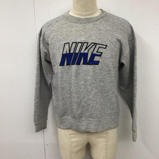 ナイキ NIKE トレーナー 長袖 S ロゴ、文字 灰 / グレー /  メンズ USED 古着 中古 10119732