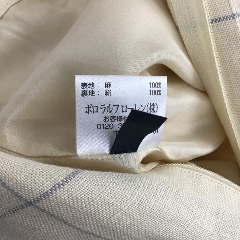 ラルフローレン RALPHLAUREN パンツ スラックス チェック アイボリー / アイボリー / メンズ USED 古着 中古 10105975