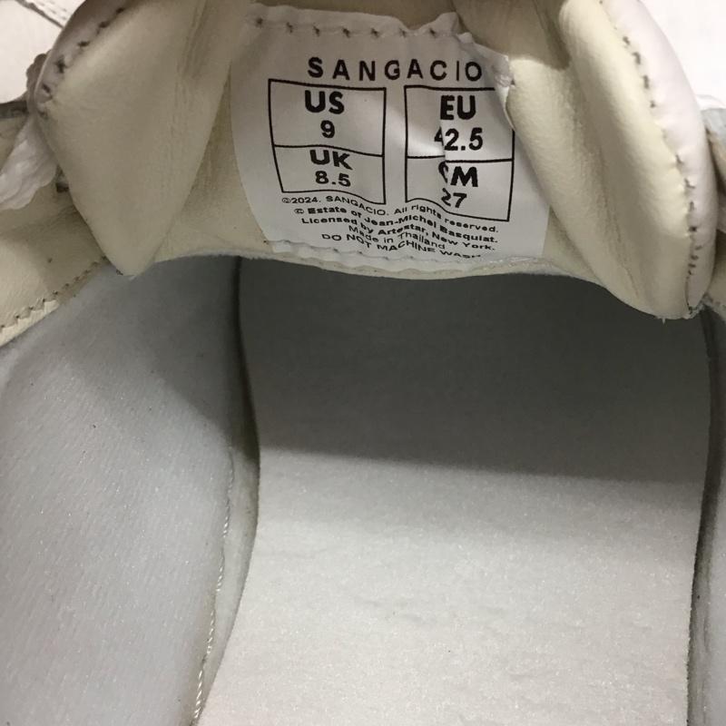 サンガッチョ Sangacio スニーカー スニーカー にゅ SG8 Jean-Michel Basquiat 27cm 箱有 27.0cm ロゴ、文字 白 / ホワイト / X 赤 / レッド / メンズ USED 古着 中古 10116259