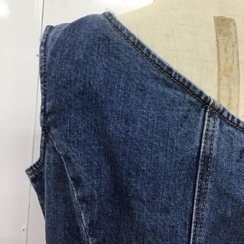 マウジー MOUSSY ワンピース・ドレス・オールインワン ワンピース・ドレス・オールインワン 010DSH12-0260 ワンショルダー デニム オールインワン 2 無地 青 / ブルー / レディース USED 古着 中古 10108604