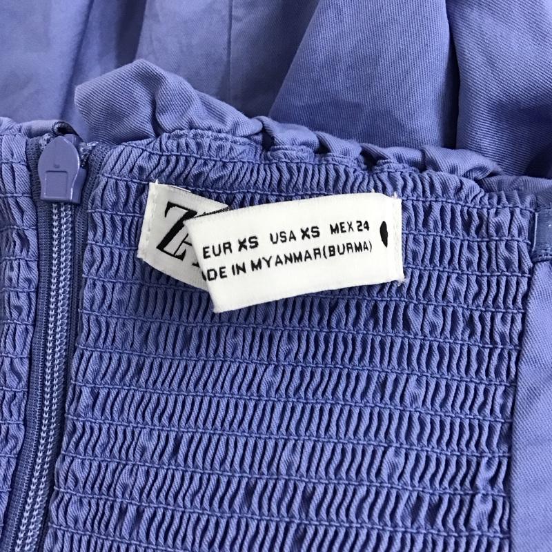 ザラ ZARA ワンピース ロングスカート XS 無地 水色 / ライトブルー / レディース USED 古着 中古 10137442
