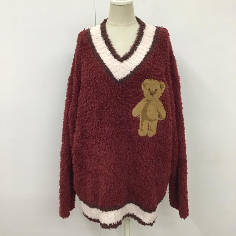 ジェラートピケ gelato pique カットソー 長袖 pwnt225056 ジェラートベアさがらプルオーバー ルームウェア Vネック プリント マルチカラー / マルチカラー / レディース USED 古着 中古 10117943