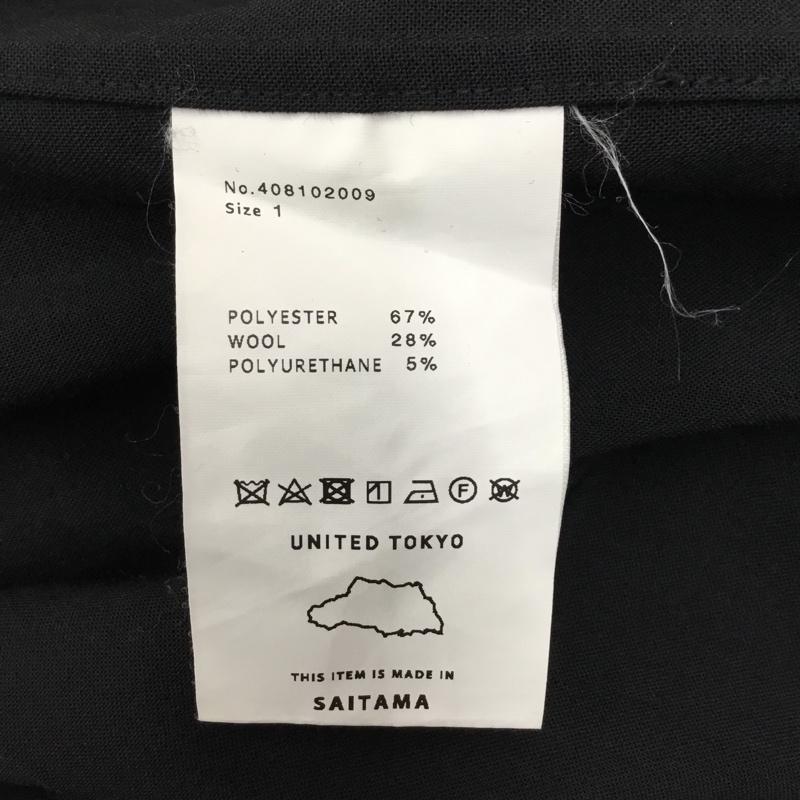 ユナイテッドトウキョウ UNITED TOKYO ポロシャツ 半袖 ハーフファスナー 408102009 1 無地 黒 / ブラック / メンズ USED 古着 中古 10120999
