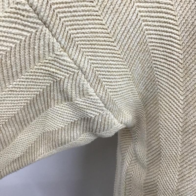 チャップス CHAPS ニット、セーター 長袖 M 無地 アイボリー / アイボリー / メンズ USED 古着 中古 10105686