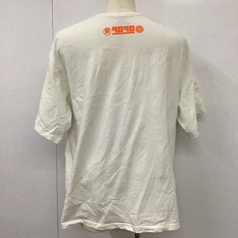 ナインティナインティ 9090 カットソー 半袖 半袖カットソー プリントTシャツ クルーネックカットソー XL プリント 白 / ホワイト /  メンズ USED 古着 中古 10112704