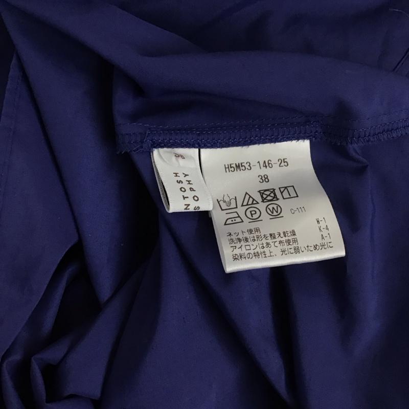 マッキントッシュフィロソフィー MACKINTOSH PHILOSOPH カットソー 半袖 H5M53-146-25 フレンチスリーブ Vネック 38 無地 青 / ブルー / レディース USED 古着 中古 10131276