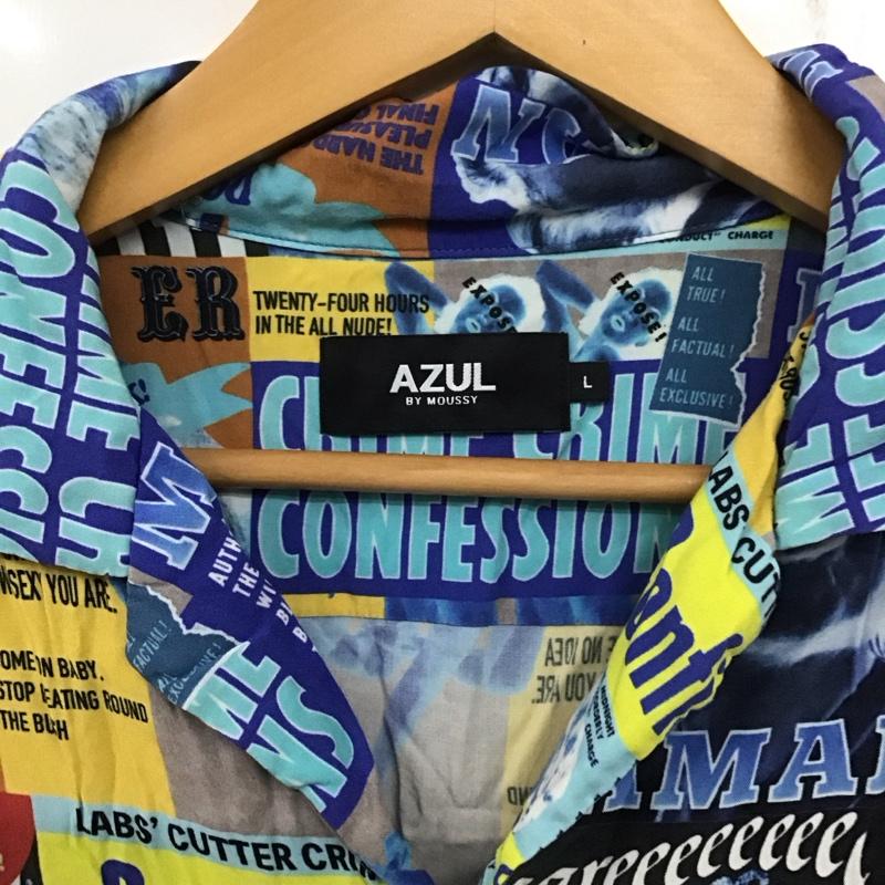 アズールバイマウジー AZUL BY MOUSSY シャツ、ブラウス 半袖 251esm30-461e アロハシャツ 半袖シャツ プリントシャツ L プリント マルチカラー / マルチカラー / メンズ USED 古着 中古 10138450