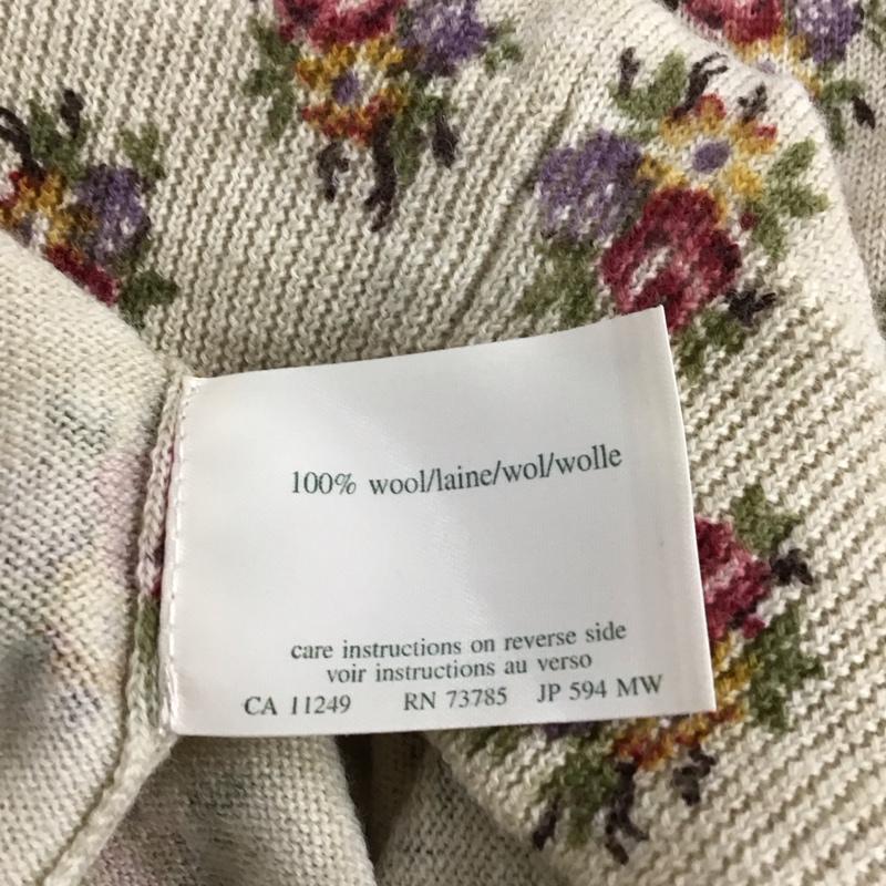 ローラ アシュレイ LAURA ASHLEY カットソー 半袖 半袖カットソー ニットTシャツ クルーネックカットソー 総柄 S 総柄 マルチカラー / マルチカラー / レディース USED 古着 中古 10122410