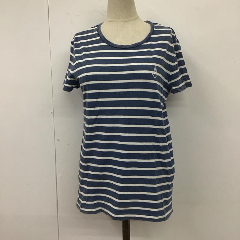 ポロラルフローレン POLO RALPH LAUREN Tシャツ 半袖 半袖カットソー プリントTシャツ クルーネックカットソー XS ボーダー柄 白 / ホワイト / X 青 / ブルー / レディース USED 古着 中古 10112199