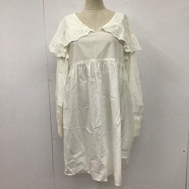 ローリーズファーム LOWRYS FARM チュニック 長袖 FREE 無地 白 / ホワイト / レディース USED 古着 中古 10111596