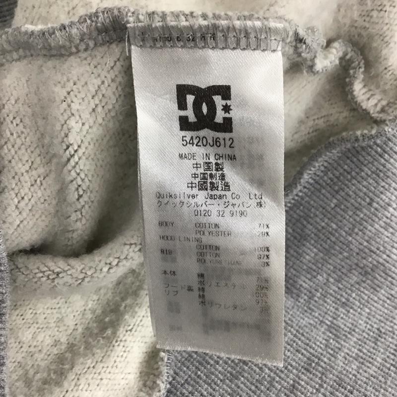 ディーシー DC パーカー 長袖 長袖パーカー フード付きパーカー プリントスウェット トレーナー L ロゴ、文字 灰 / グレー /  メンズ USED 古着 中古 10119900