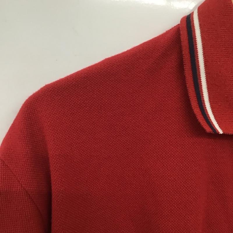 ザノースフェイス THE NORTH FACE ポロシャツ 半袖 半袖ポロシャツ カラーシャツ 半袖カットソー L ロゴ、文字 赤 / レッド / メンズ USED 古着 中古 10138575