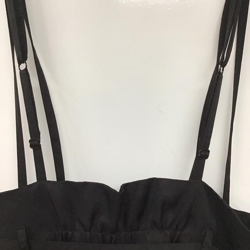 ナイスクラップ NICE CLAUP ジャンパースカート ジャンパースカート FREE 無地 黒 / ブラック / レディース USED 古着 中古 10128924