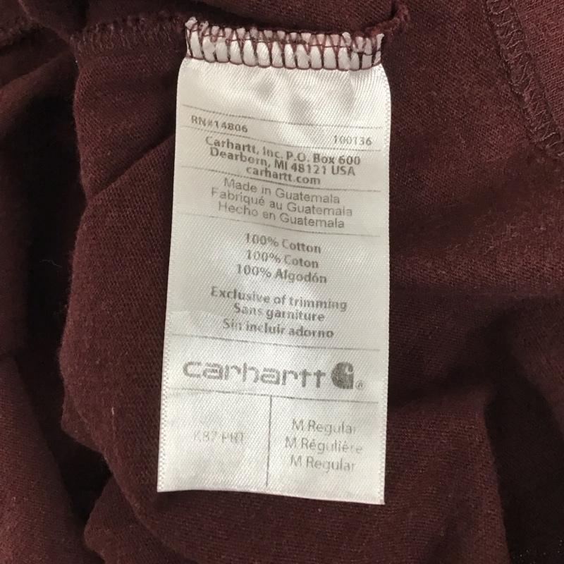 カーハート Carhartt Tシャツ 半袖 M 無地 えんじ / ワインレッド / メンズ USED 古着 中古 10128555