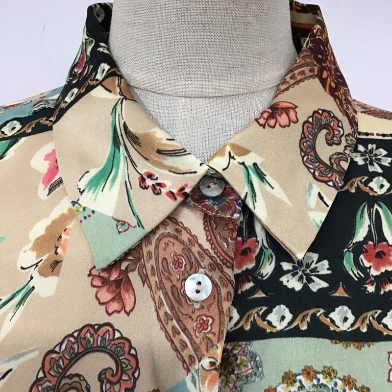 ザラ ZARA シャツ、ブラウス 長袖 L 総柄 マルチカラー / マルチカラー / レディース USED 古着 中古 10116657
