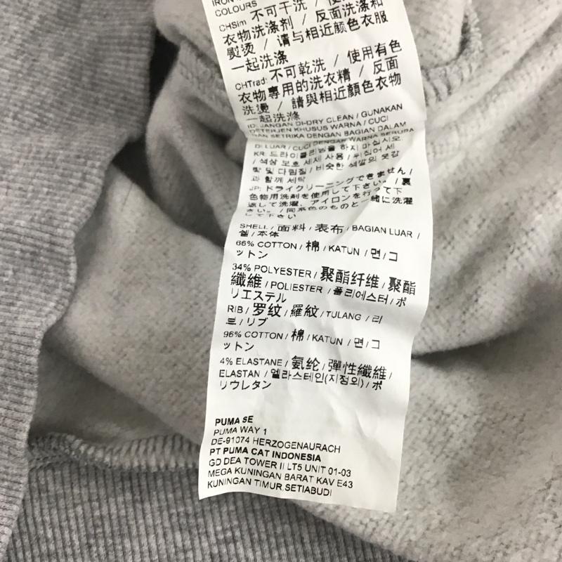 プーマ PUMA パーカー 長袖 580941-54 L プリント 灰 / グレー / レディース USED 古着 中古 10141278