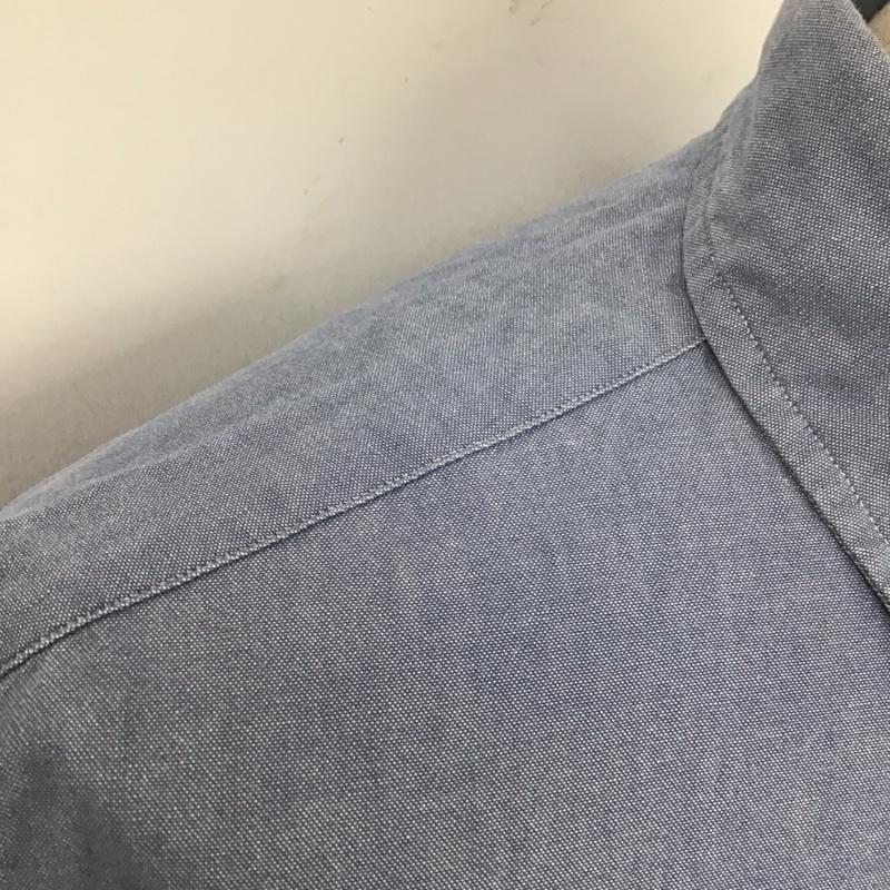 ラルフローレン RALPHLAUREN シャツ、ブラウス 半袖 半袖シャツ カラーシャツ 半袖カットソー ボタンダウンシャツ L ロゴ、文字 水色 / ライトブルー / メンズ USED 古着 中古 10107013
