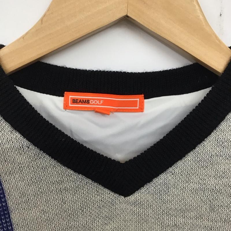 ビームスゴルフ BEAMS GOLF ニット、セーター 長袖 長袖ニットカットソー Vネック セーター M チェック マルチカラー / マルチカラー / レディース USED 古着 中古 10135442