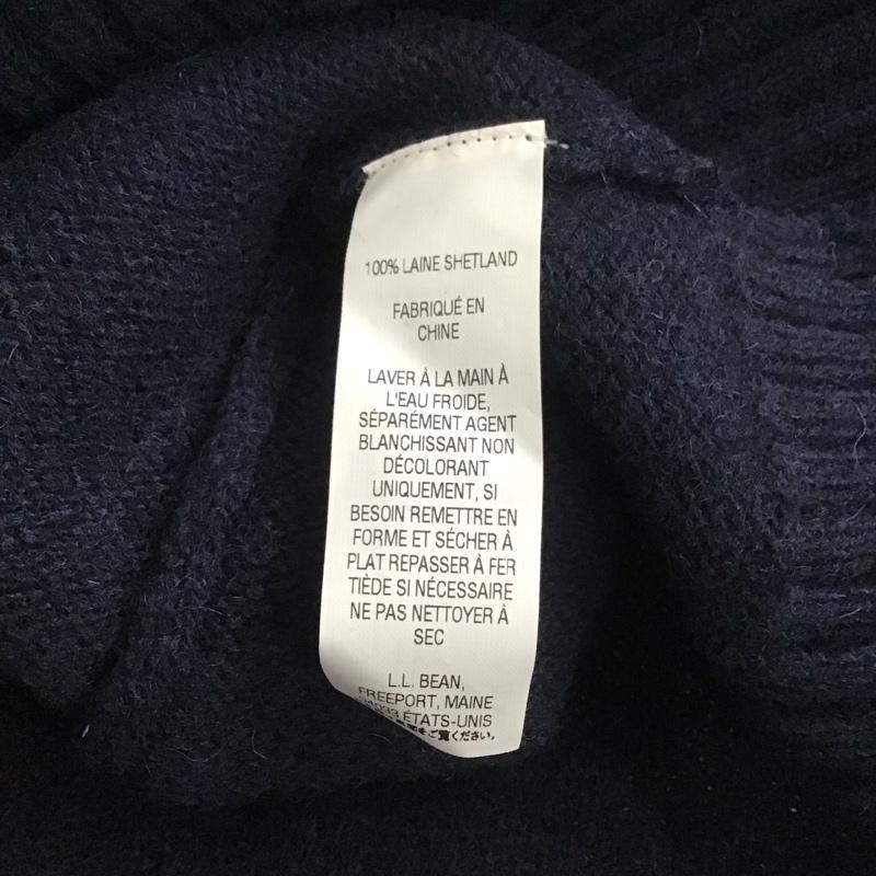 エルエルビーン L.L.Bean ニット、セーター 長袖 271087 クルーネック タグ付き S 無地 紺 / ネイビー / メンズ USED 古着 中古 10111230