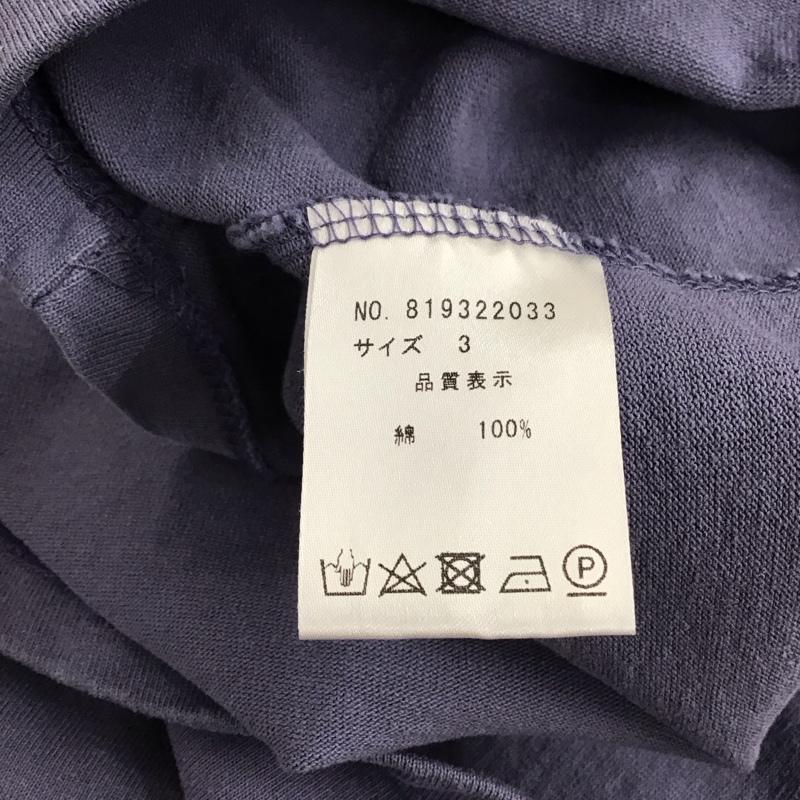 ナンバーナイン NUMBER (N)INE カットソー 半袖 半袖カットソー 無地Tシャツ クルーネックカットソー 3 無地 紫 / パープル / メンズ USED 古着 中古 10149932