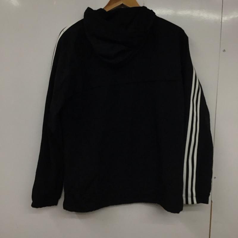 アディダスオリジナルス adidas originals ジャケット、上着 ジャケット、ブレザー br6984 3 StripesWindbreaker ジャケット パーカー ジップアップジャケット L ロゴ、文字 黒 / ブラック / メンズ USED 古着 中古 10137662