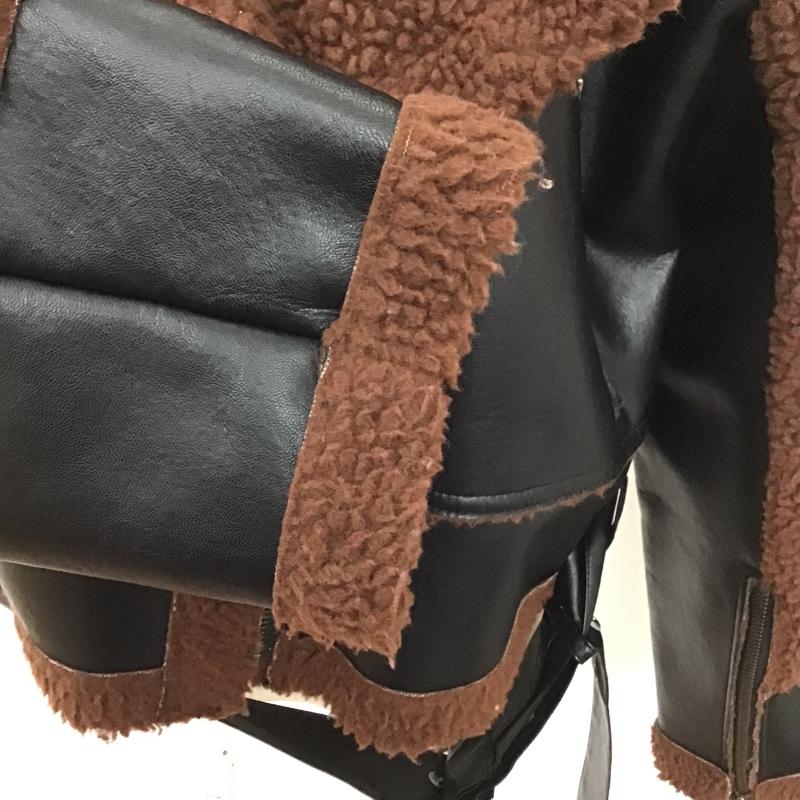 ジーナシス JEANASIS ジャケット、上着 ジャケット、ブレザー js071335mw ボア切替ジャケット アウター B-3 FREE 無地 茶 / ブラウン / レディース USED 古着 中古 10105550