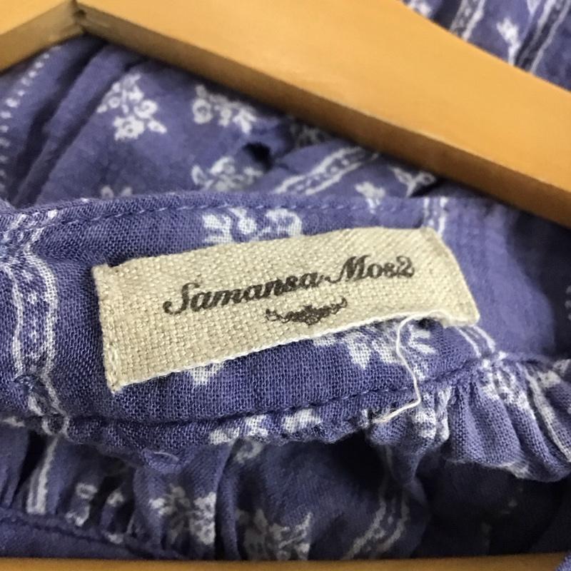 サマンサモスモス Samansa Mos2 ワンピース ロングスカート 1104788 ノースリーブ FREE 総柄 青 / ブルー / レディース USED 古着 中古 10138642
