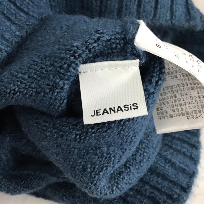 ジーナシス JEANASIS ニット、セーター 長袖 js063558mc FREE 無地 青 / ブルー / レディース USED 古着 中古 10120268