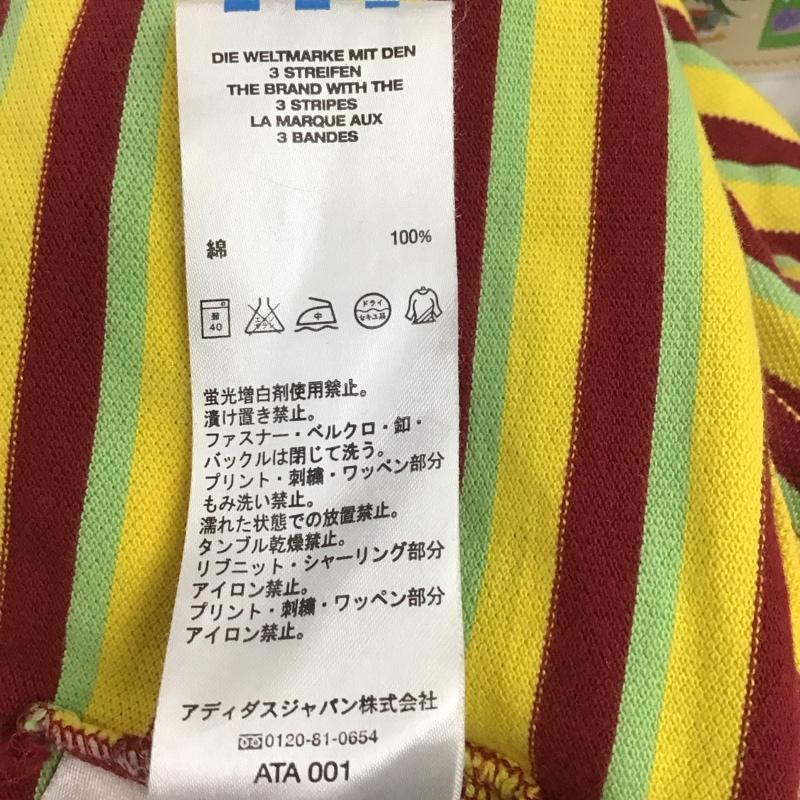 アディダス adidas ポロシャツ 半袖 半袖ポロシャツ カラーシャツ 半袖カットソー ロゴ、文字 マルチカラー / マルチカラー / メンズ USED 古着 中古 10124642