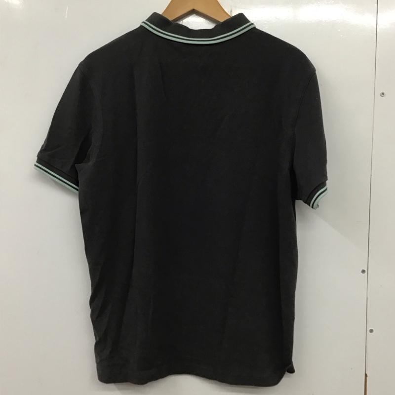 フレッドペリー FRED PERRY ポロシャツ 半袖 半袖ポロシャツ カラーシャツ 半袖カットソー XL ロゴ、文字 灰 / グレー / メンズ USED 古着 中古 10133197