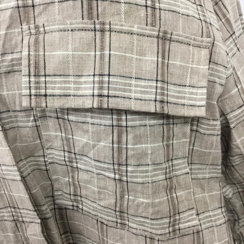 ザラ ZARA シャツ、ブラウス 長袖 7102 021 704 オーバーシャツ XS チェック ベージュ / ベージュ / レディース USED 古着 中古 10116076