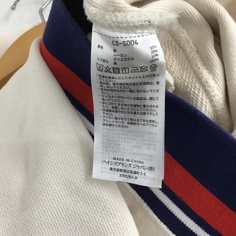 チャンピオン Champion トレーナー 長袖 C8-S004 スウェット M ロゴ、文字 アイボリー / アイボリー / メンズ USED 古着 中古 10139428