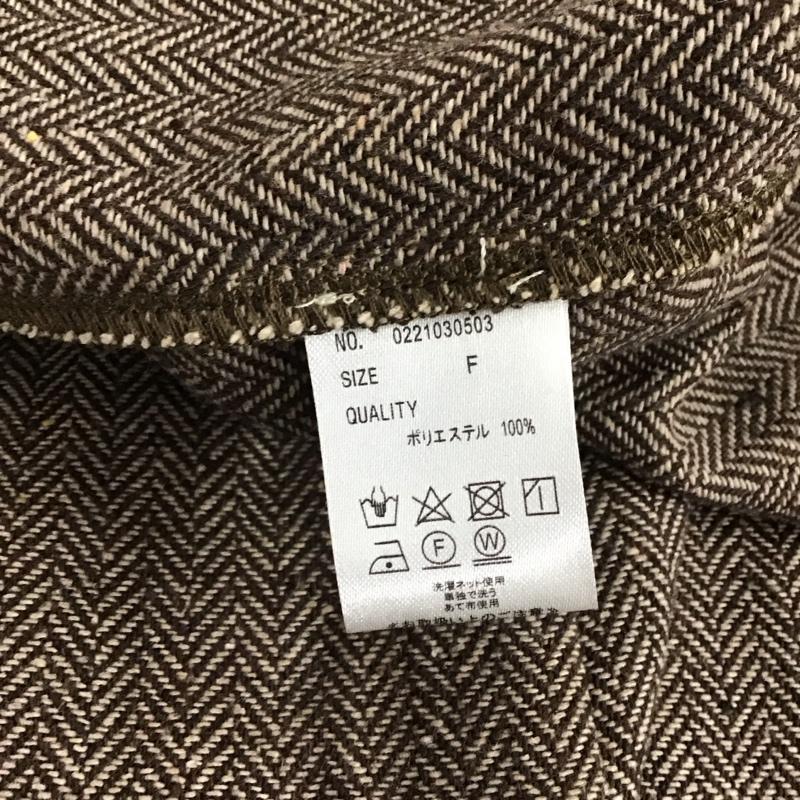 ラウジー lawgy ワンピース ロングスカート 0221030503 ノースリーブ ヘリンボーン ロングベスト FREE 無地 茶 / ブラウン / レディース USED 古着 中古 10142226