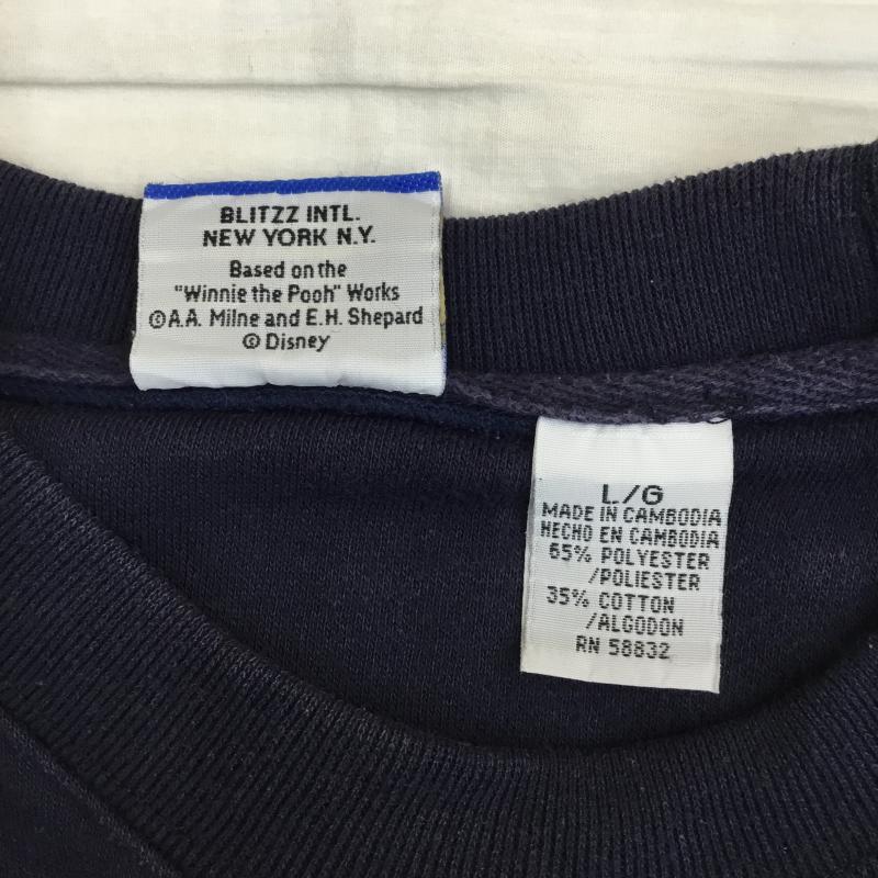 ユーズドクロージング used clothes トレーナー 長袖 90s POOH くまのプーさん L キャラクター 紺 / ネイビー / メンズ USED 古着 中古 10142524