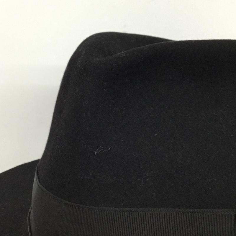 ボルサリーノ Borsalino 帽子 ハット 中折れ帽 ソフトハット イタリア製 無地 黒 / ブラック / メンズ USED 古着 中古 10143668