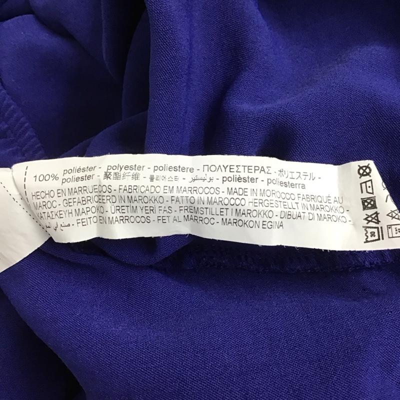 ザラ ZARA カットソー 半袖 半袖カットソー 半袖シャツ 無地シャツ L 無地 青 / ブルー / レディース USED 古着 中古 10125187