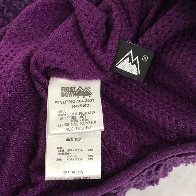 ファーストダウン FIRST DOWN ジャケット、上着 ジャケット、ブレザー 184-3531 フリースジャケット FREE 無地 紫 / パープル / レディース USED 古着 中古 10109056