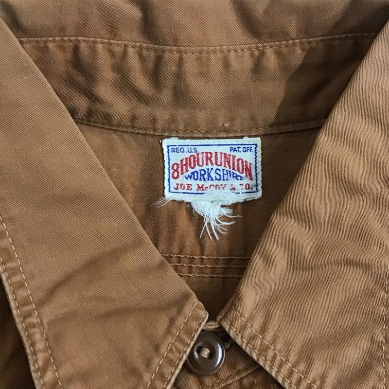 ジョーマッコイ JOE McCOY シャツ、ブラウス 半袖 半袖シャツ カラーシャツ 半袖カットソー プリントシャツ ロゴ、文字 茶 / ブラウン /  メンズ USED 古着 中古 10113103